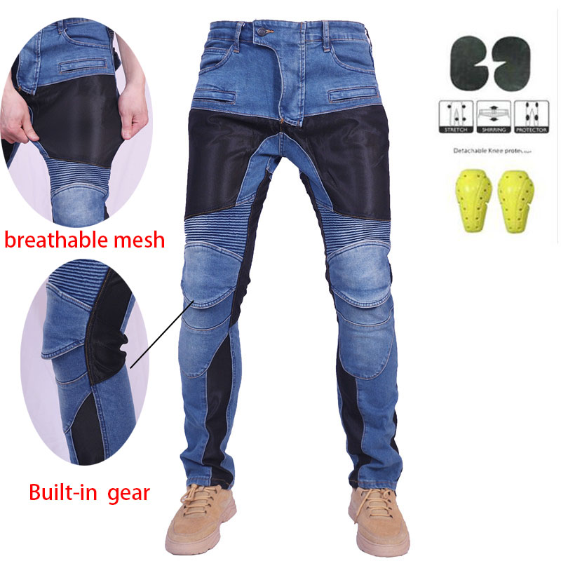 Cycling Gear Pants - Herens zomerse ademende motorrijbroek voor buiten,