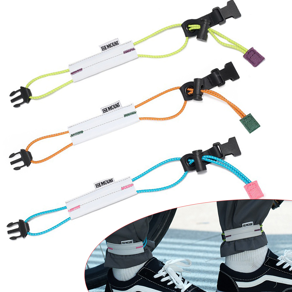Cycling Gear Pants - Reflecterende fietsbroekriem Verstelbare fietsbeenclipriem Fluorescerende veiligheidsreflecterende