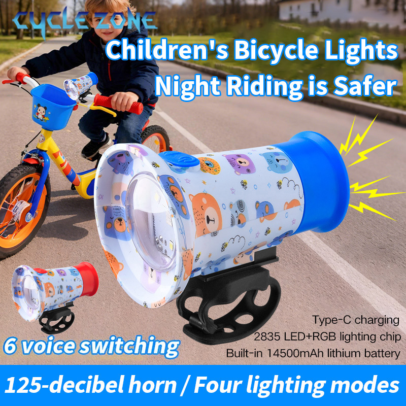 Bike Bell - Kinderfietslamp met claxon TYPE-C Oplaadbare kinderbel