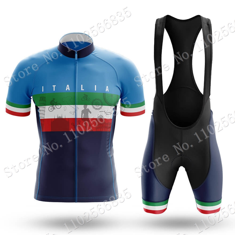 Cycling Gear Italy - Italië Nationale 2024 Wielertrui Set Heren