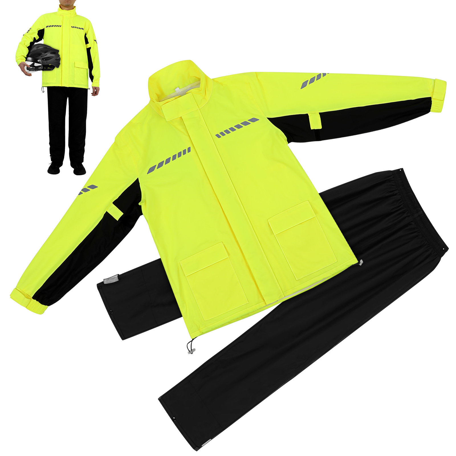 1 set heren regenkleding voor  - Cycling Gear Pants recensie en prijs